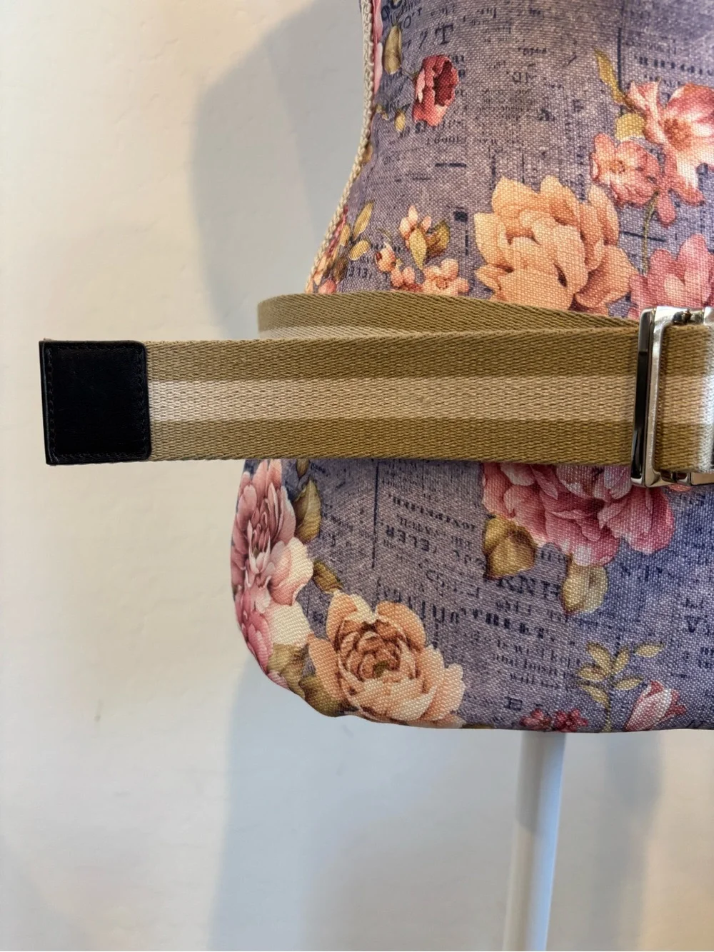 Bally Striped Canvas Cinch Belt